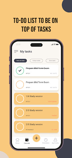 Screenshot of YourStep: Focus Study Calendar