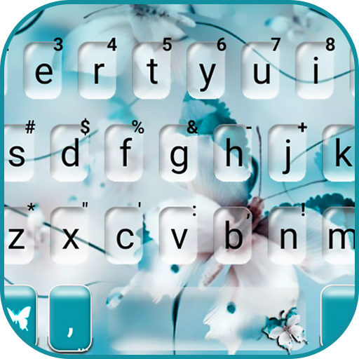 Blue Butterfly Keyboard Theme