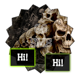 GO SMS THEME - TribalSkull icon