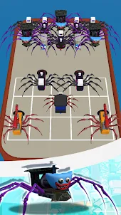 Spider Train Run: Merge Battle