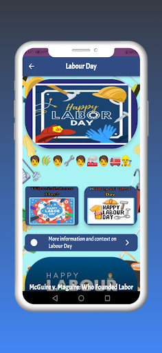 Android application Labour Day screenshort