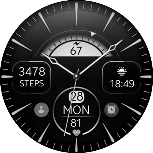 Silver Classic watch face Download on Windows