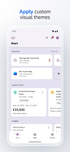 Screenshot of SAP Mobile Start