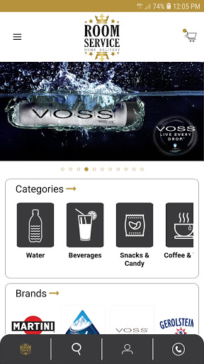 Android application Room Service screenshort
