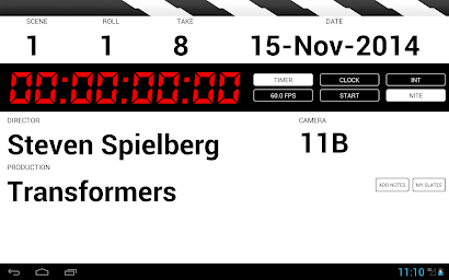 Clapperboard PRO & Shot log