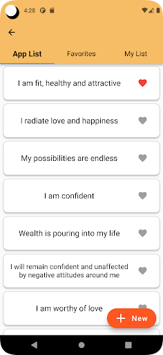My Motivation - Affirmations Screen 2