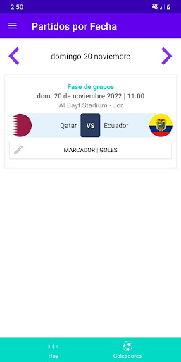 Results - World Cup 2022 Screen 2