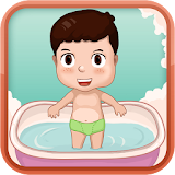 Baby in bathroom icon