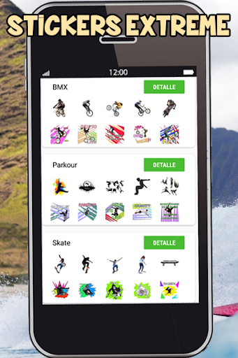 Android application Extreme Sports Stickers screenshort