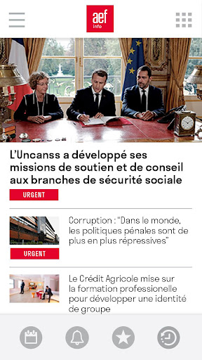 Android application AEF info - presse pro screenshort