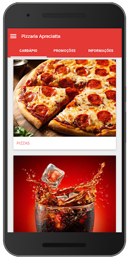 Android application Pizzaria Apreciatta screenshort