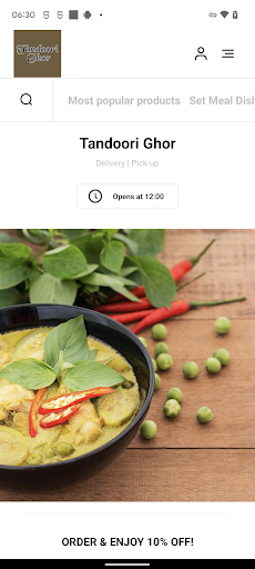 Android application Tandoori Ghor screenshort
