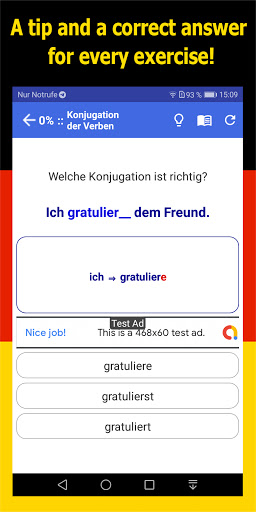 A1 German learning: exercises Screen 3