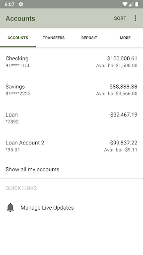 Olive View FCU Screen 3