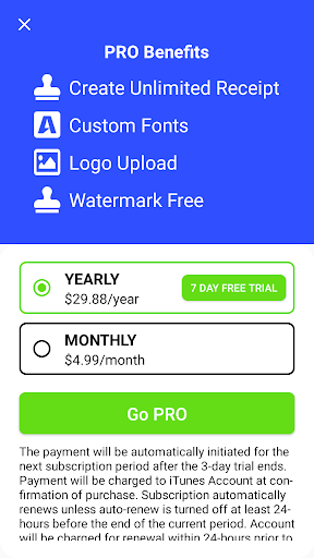 Make Receipt - Receipt Generat Screen 2