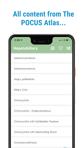 Android application The POCUS Atlas screenshort