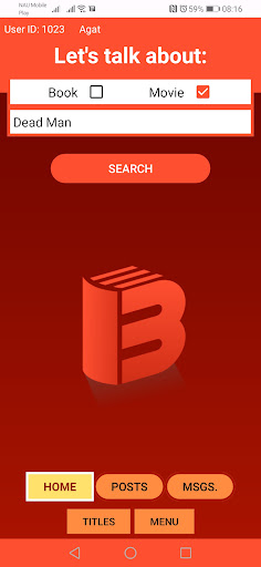 Android application BookMovieTalk screenshort