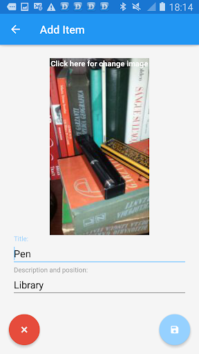 Android application Where i put my things? screenshort