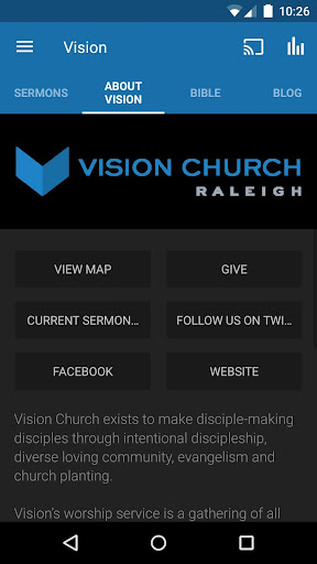 Screenshot of Vision RDU