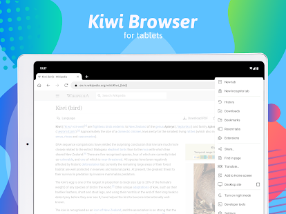 Kiwi Browser - Fast & Quiet स्क्रीनशॉट