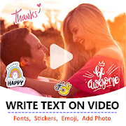 Add text to video: Text editor, watermark on video