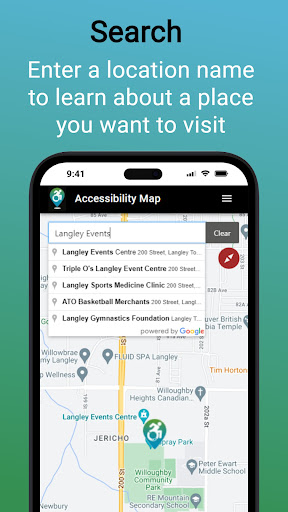 Android application Accessibility Map screenshort