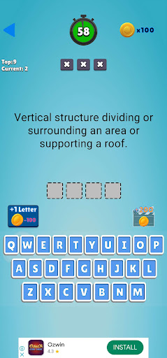 Android application Guess The Word screenshort