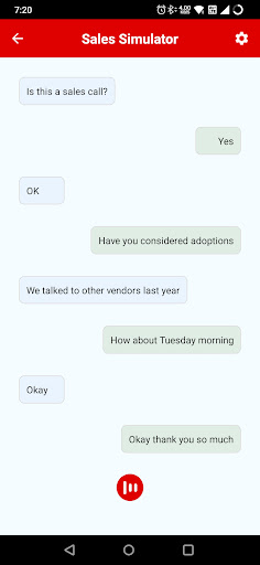 Sales Simulator Screen 3