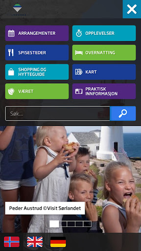 Android application Visit Lindesnes screenshort