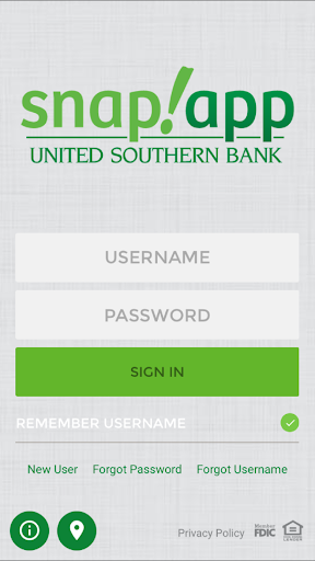 Android application United Southern Bank screenshort