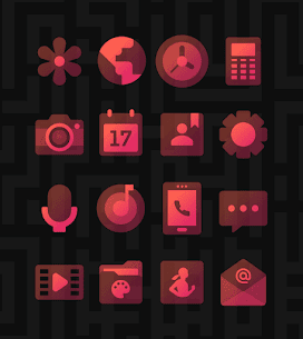 Transparent Red – Icon Pack 3