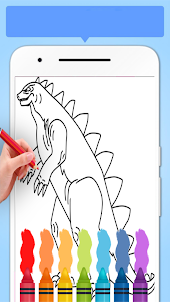 Godzilla Colouring Pages Game
