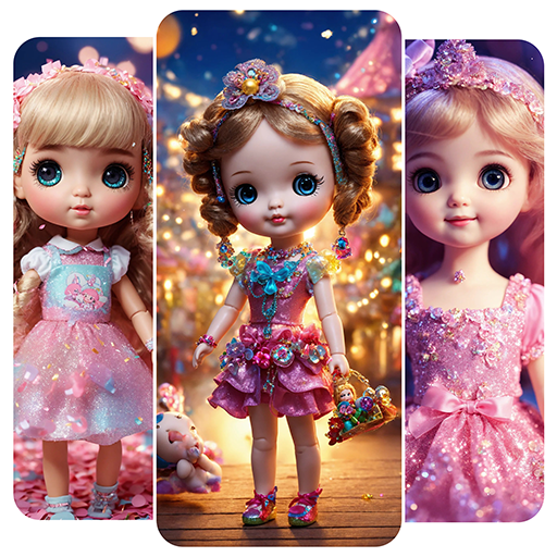 Glitter Cute Doll Wallpaper 4k