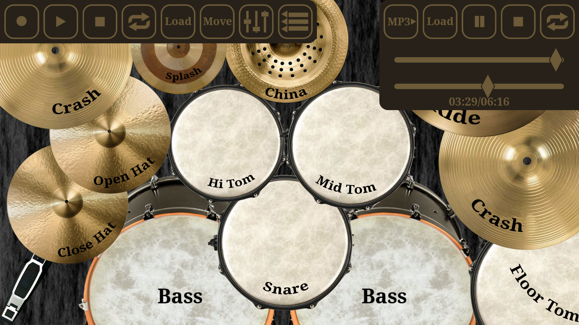 Android application Drum kit (Drums) free screenshort