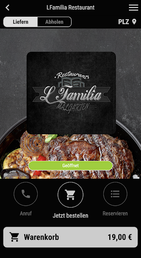 Android application LFamilia Restaurant screenshort