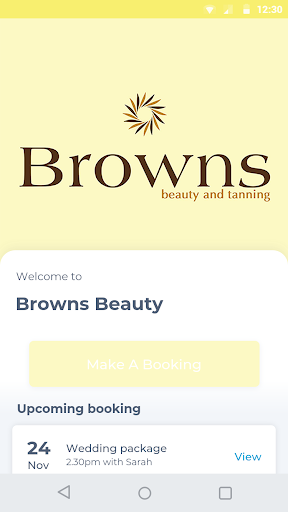 Android application Browns Beauty screenshort