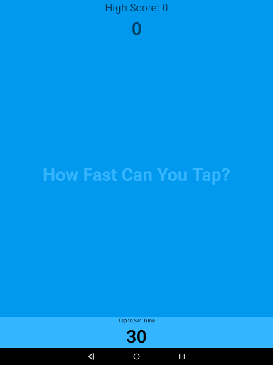 How Fast Can You Tap? Screen 2