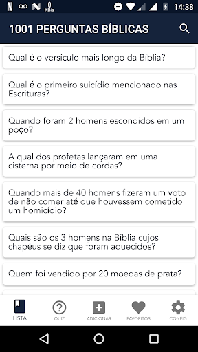 Pergunta e Resposta da Bíblia Screen 2
