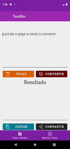 TextBin: Convierte Texto a Bin Screen 3