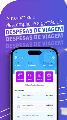 Android application ReciGO | Despesas Corporativas screenshort