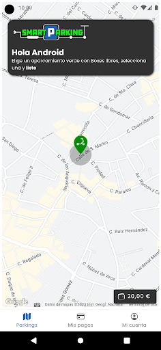 Android application SmartParking screenshort