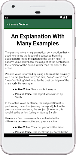 Passive Voice and Active Voice Screen 2