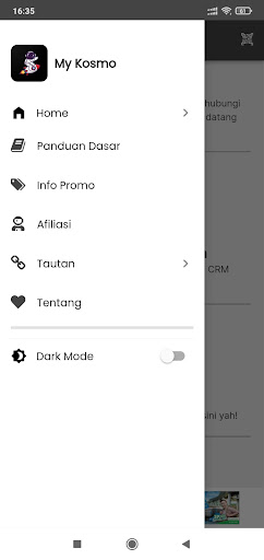 Android application Kosmo screenshort