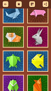 Tierische Anweisungen aus Origami-Papier Screenshot
