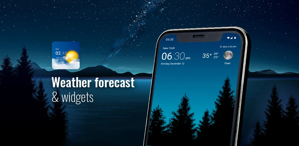 Transparent clock weather (Ad-free) v6.40.4 APK (Paid) (Subscribed)