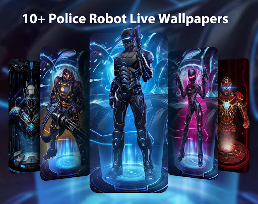 Future Robot Police Live Wallpapers Themes
