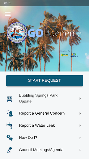 Android application GoHueneme screenshort