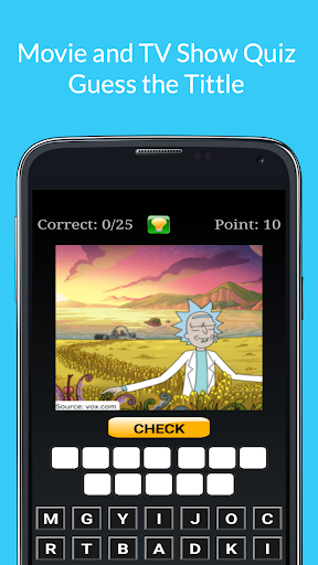 Movie and TV Show Quiz Screen 3