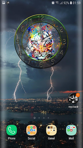 Clock Widget, Weather, Counter Screen 3