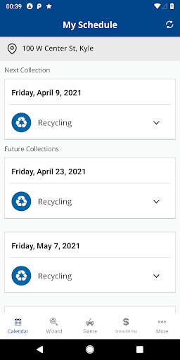 Texas Disposal Waste Wizard Screen 3